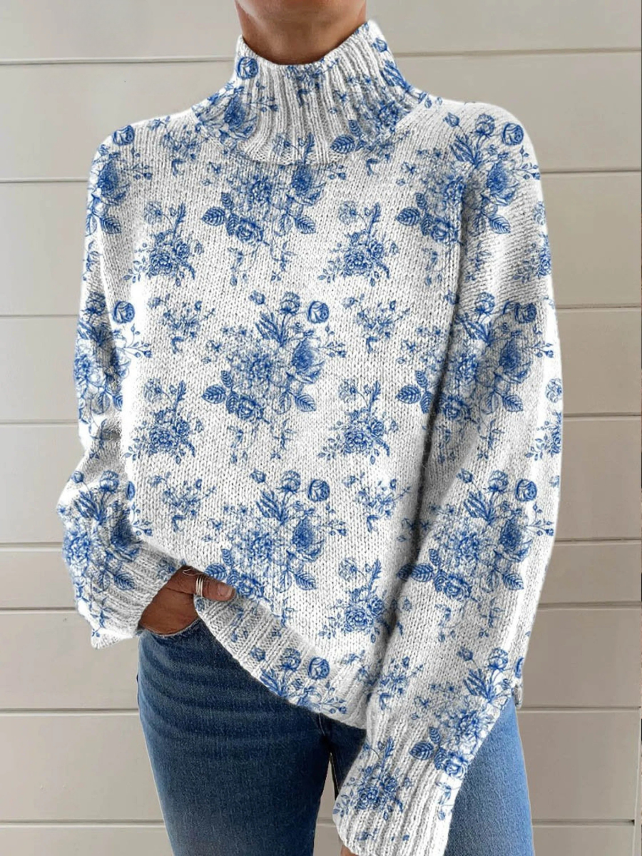 Kylie - Blossom Turtleneck Sweater