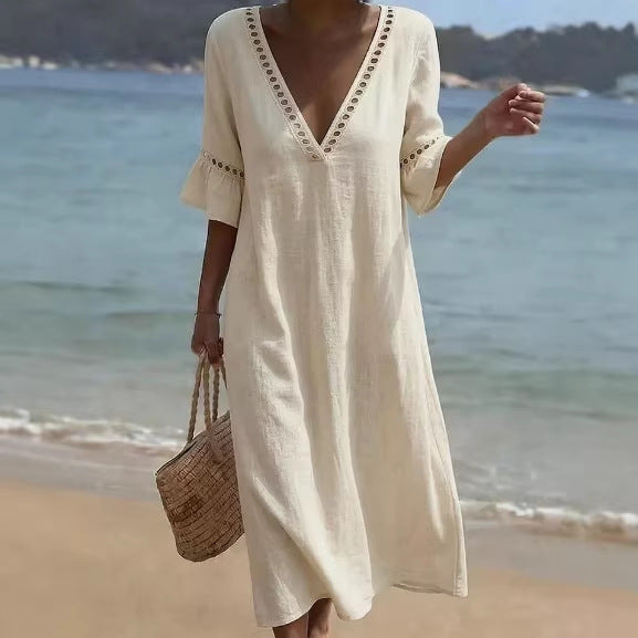 ELARA | Breezy Maxi Dress Flattering Comfort Seaside Style