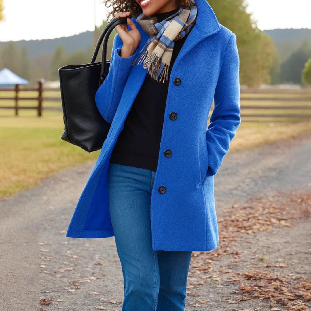 Aurora™ | Classic Tailored Coat with Matching Scarf