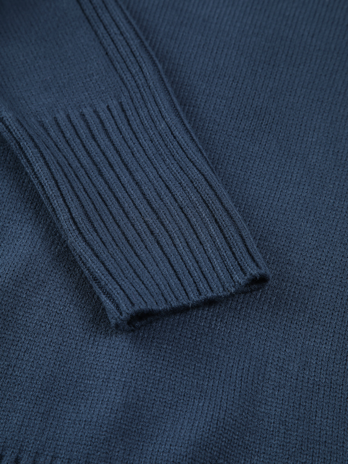 Ribbed Mock Neck Knit Sweater