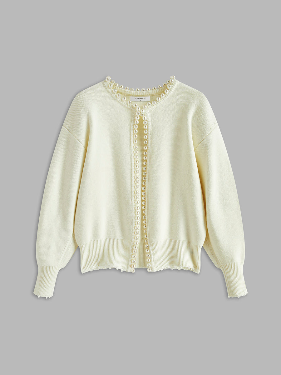 Pearl Trim Cardigan
