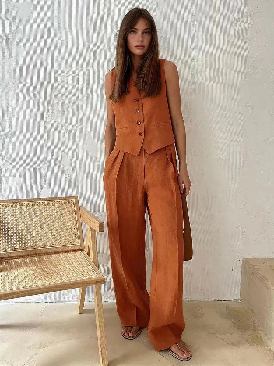 Cotton Linen Two-Piece Set