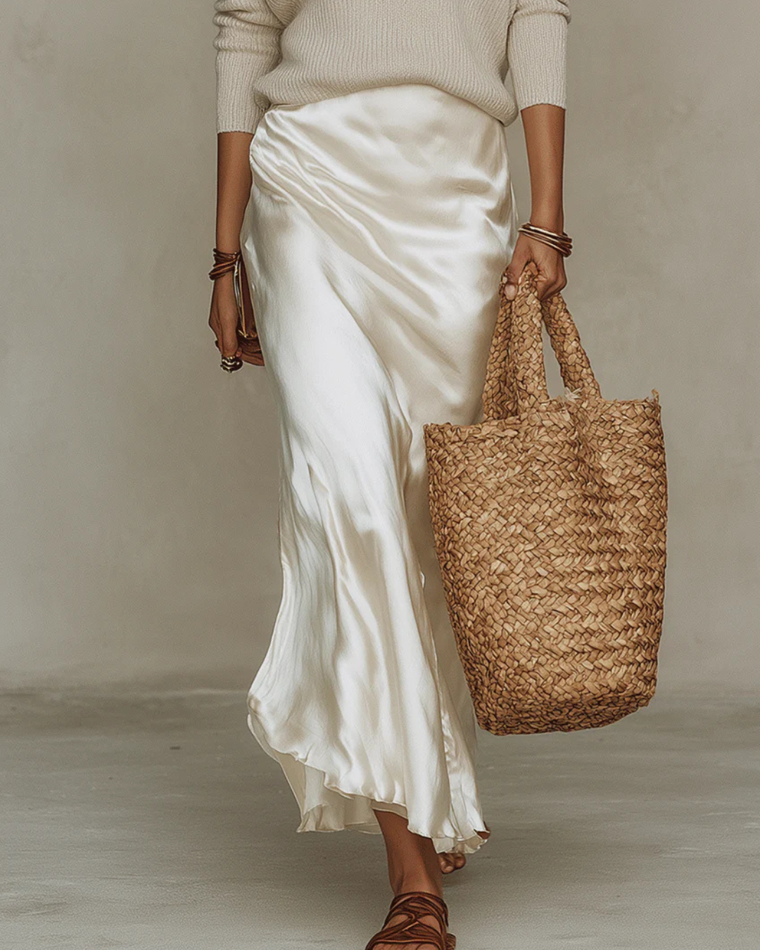 Niketa | Layered Midi Dress and Knit Sweater Two-Piece Set for Women
