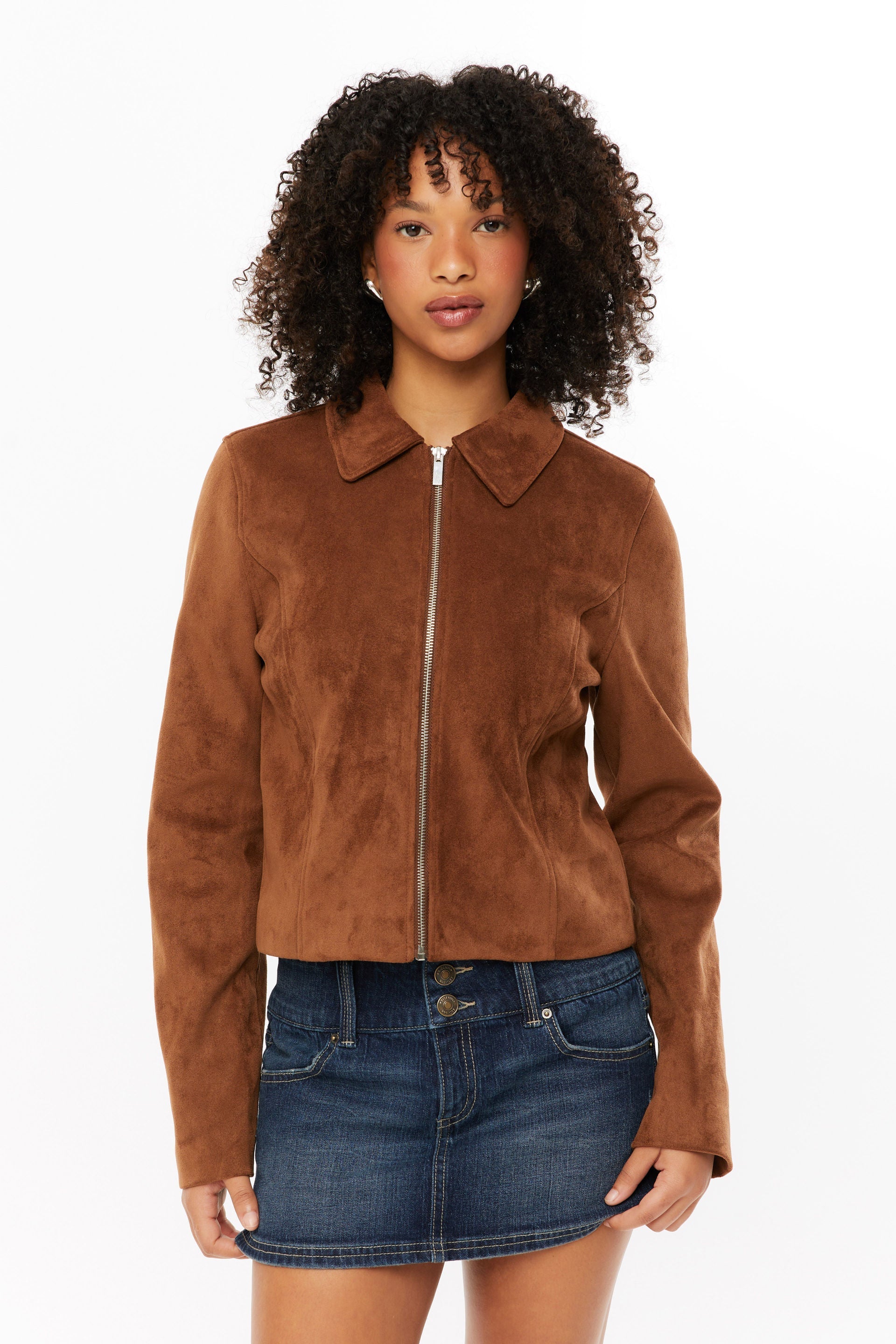 Women's Tula Cropped Faux Suede Jacket
