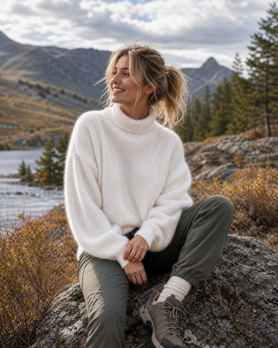 Women's Loose Knit Pullover Sweater
