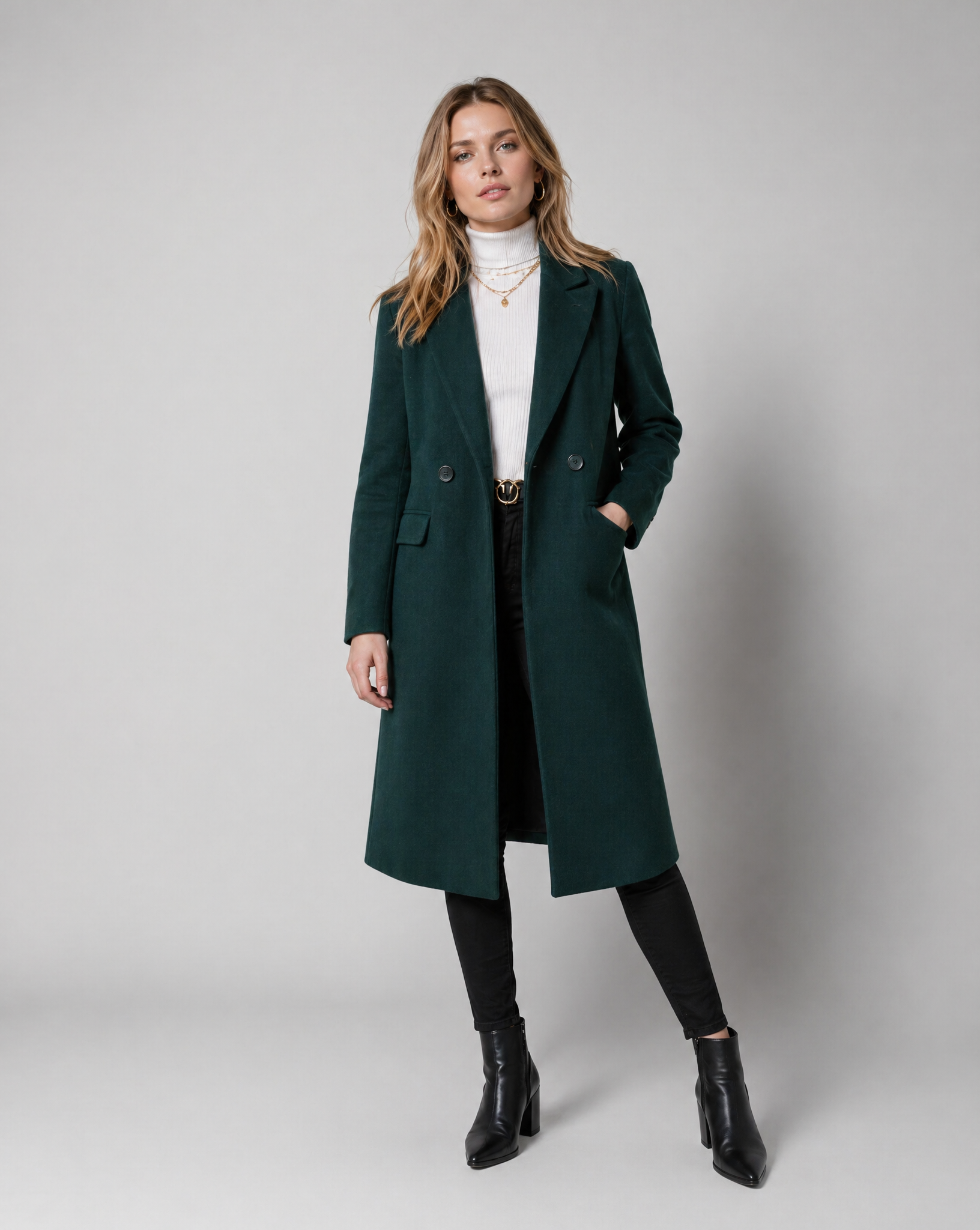 Short Classic Single-Breasted Trench Coat for Women