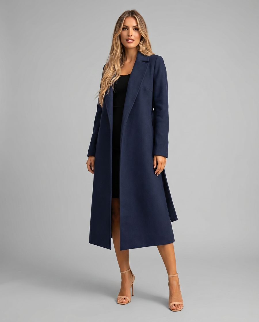 Long Classic Single-Breasted Winter Trench Coat
