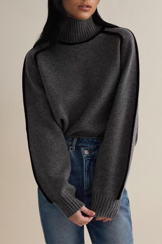 Relaxed Knit Turtleneck Sweater