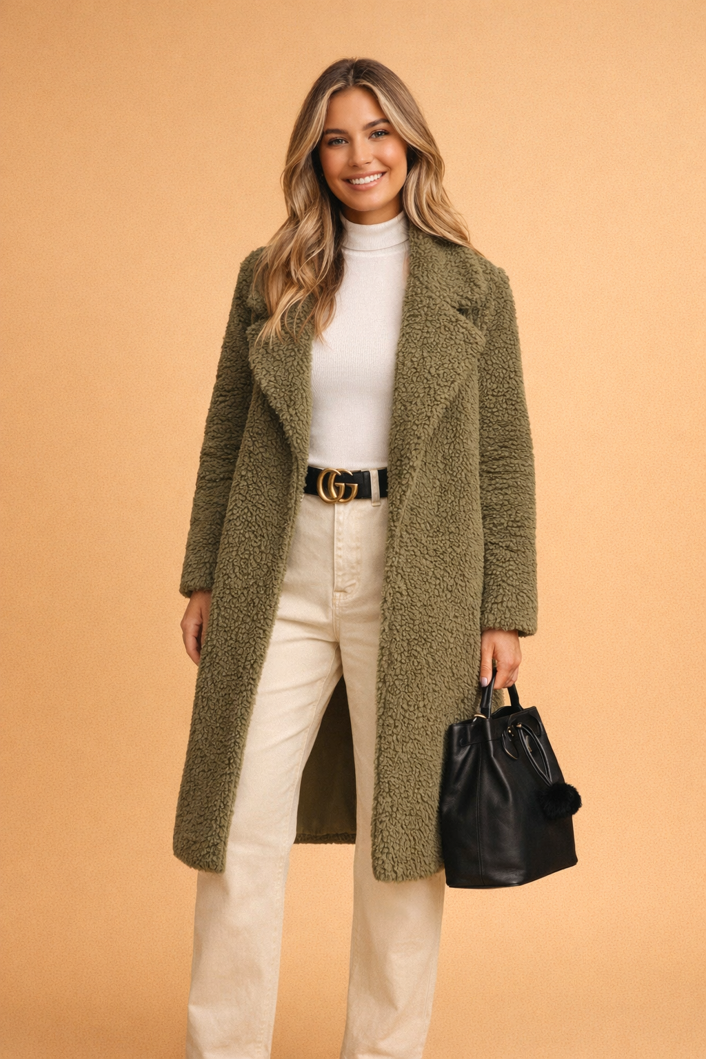 Relaxed Longline Minimalist Winter Coat for Women