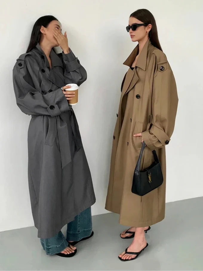 Women's Oversized Long Trench Coat