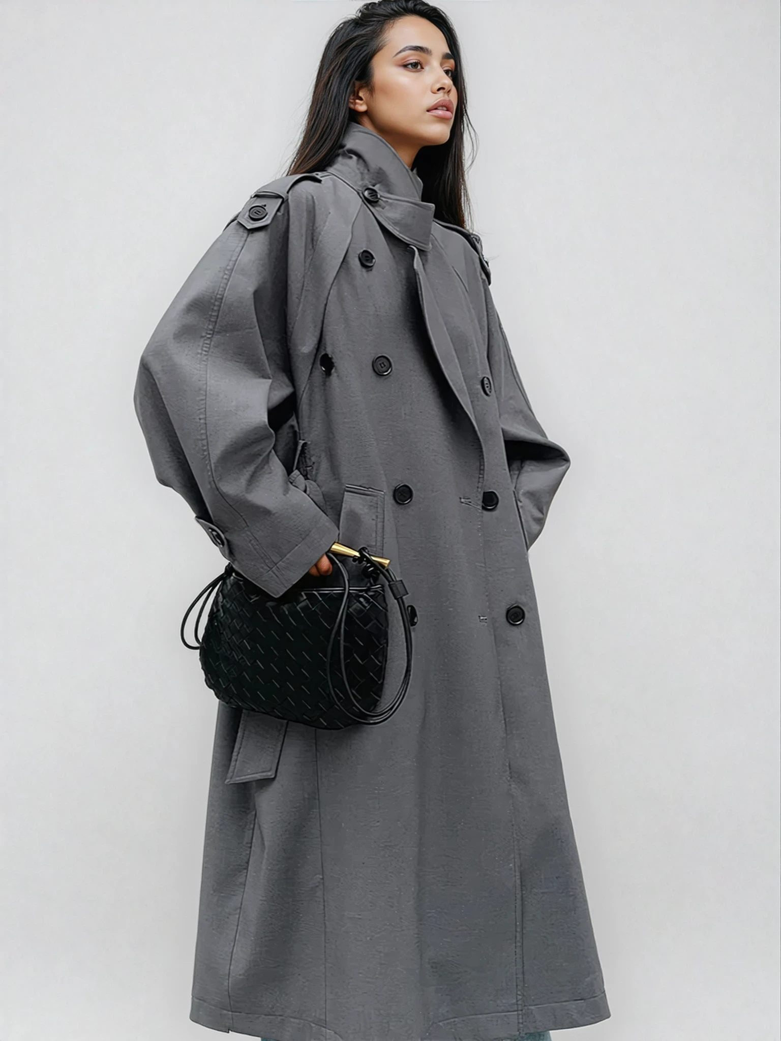Women's Oversized Long Trench Coat