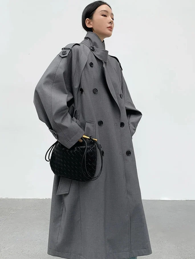 Women's Oversized Long Trench Coat