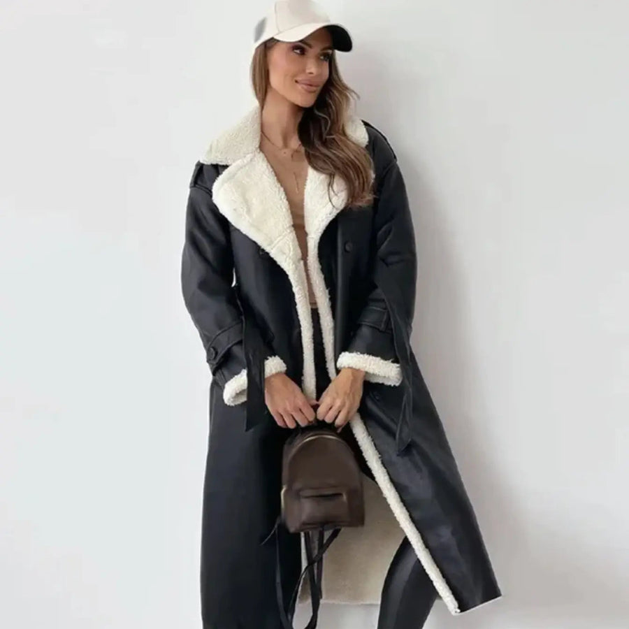 Women's Long Coat Women with Fleece Lining