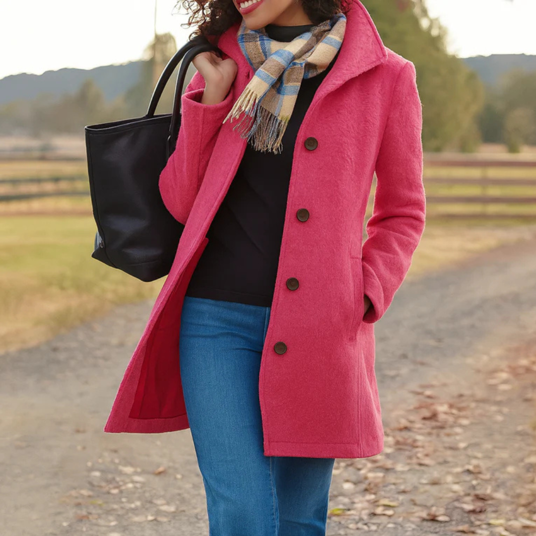 Aurora™ | Classic Tailored Coat with Matching Scarf