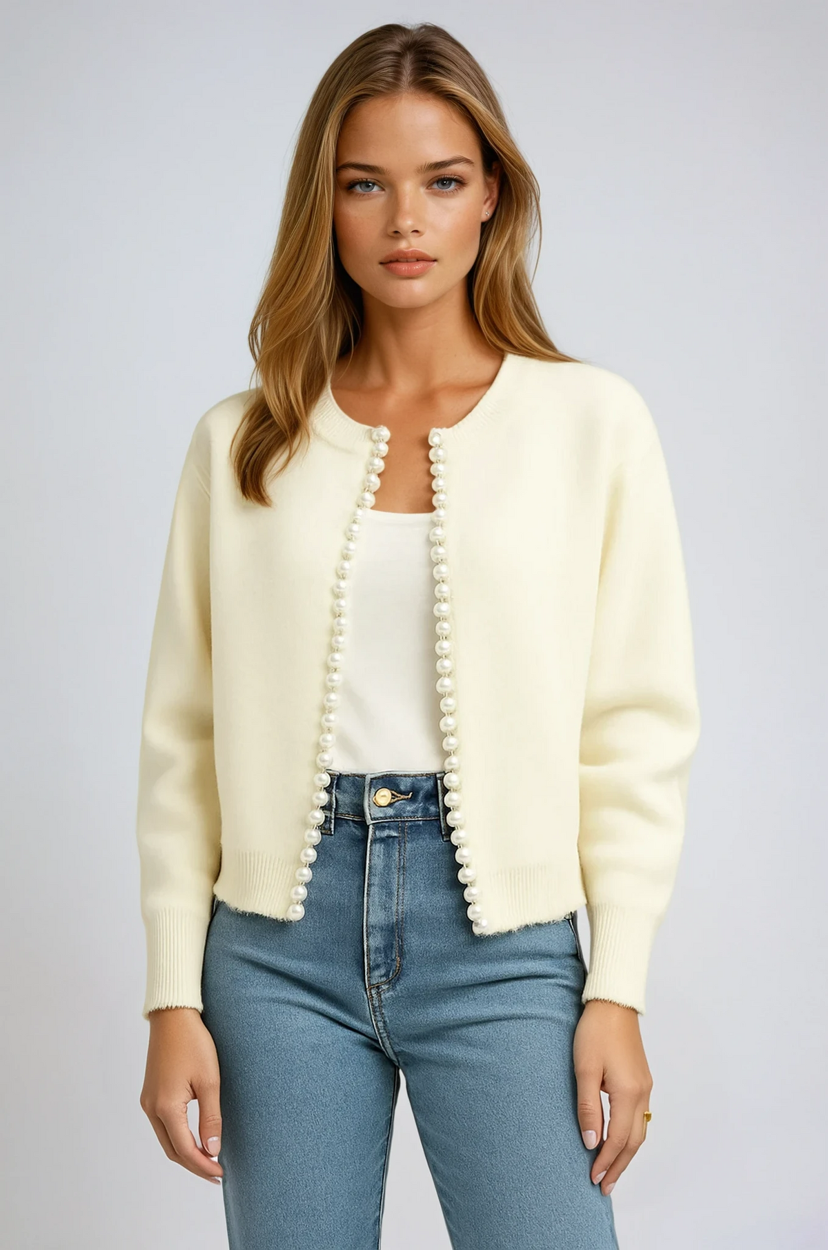 Pearl Trim Cardigan