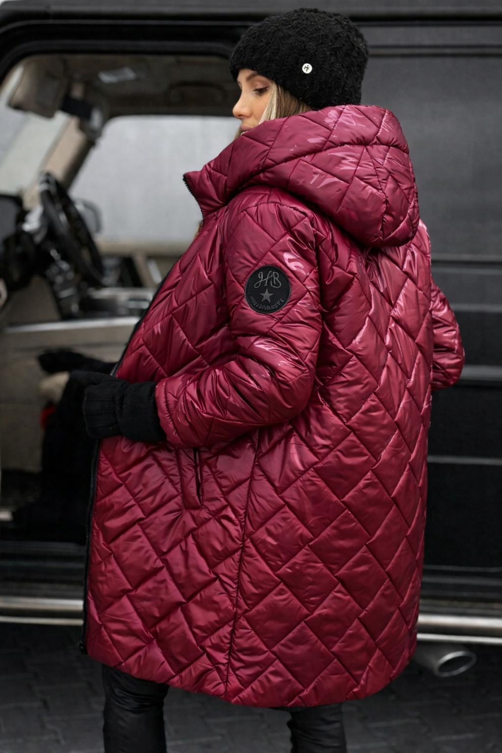 Women's Hooded Quilted Puffer Coat — Longline Lightweight Insulated Winter Jacket