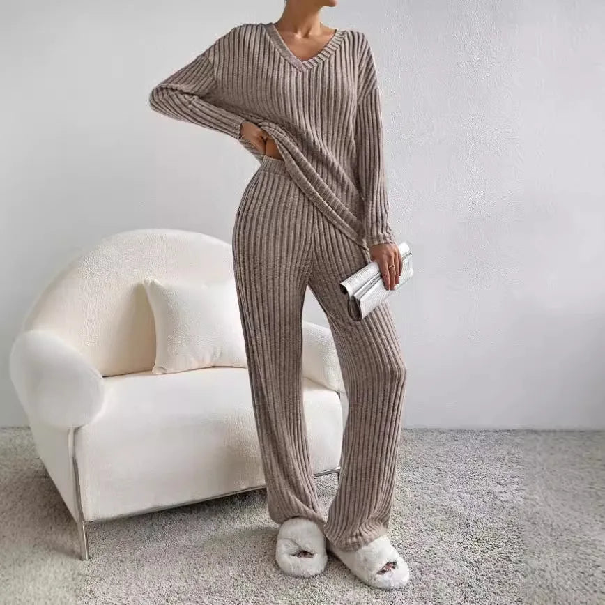 Evangeline Ribbed Knit Lounge Set