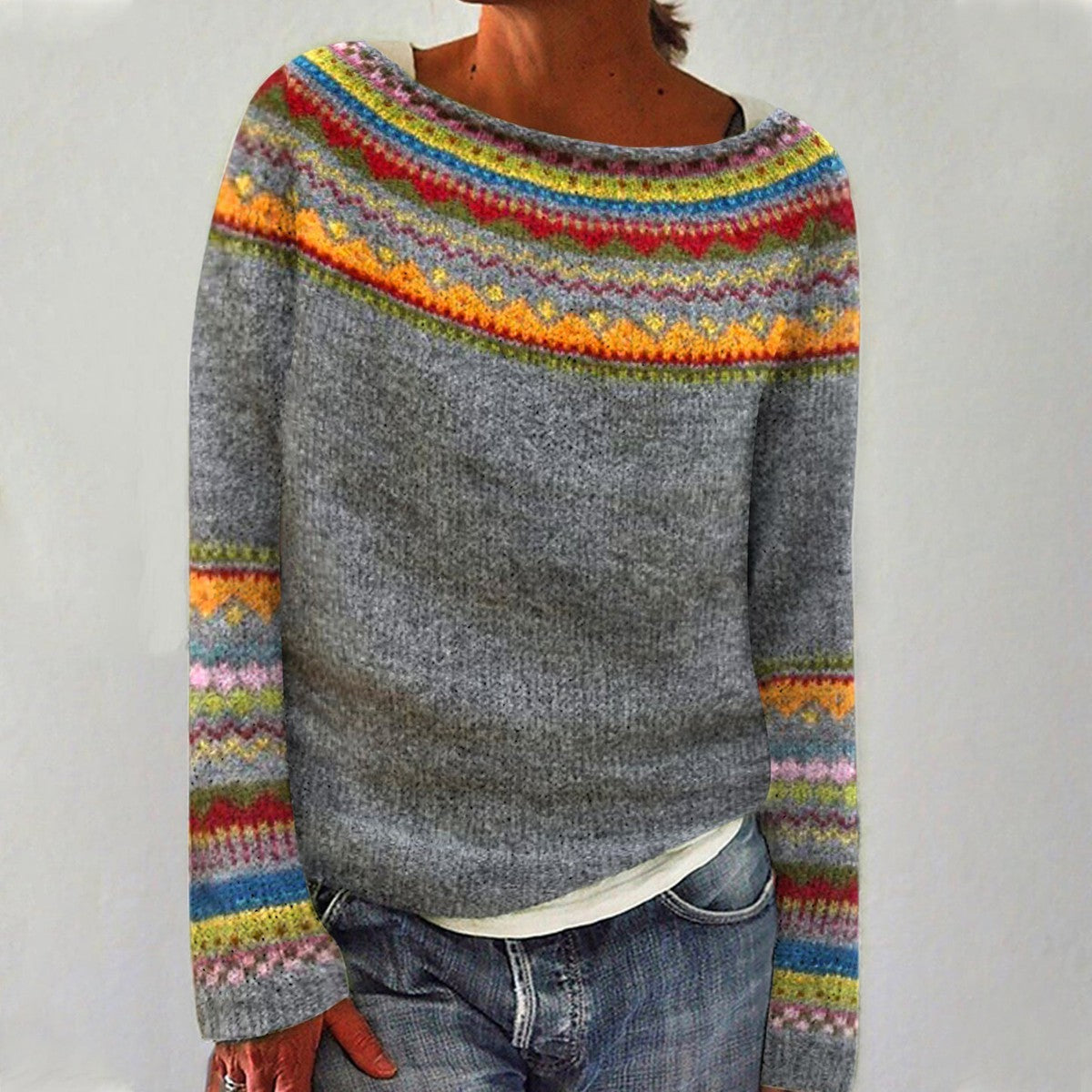 Women's Retro Knitted Sweater