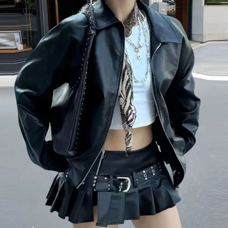 Women's Classic Faux Leather Jacket