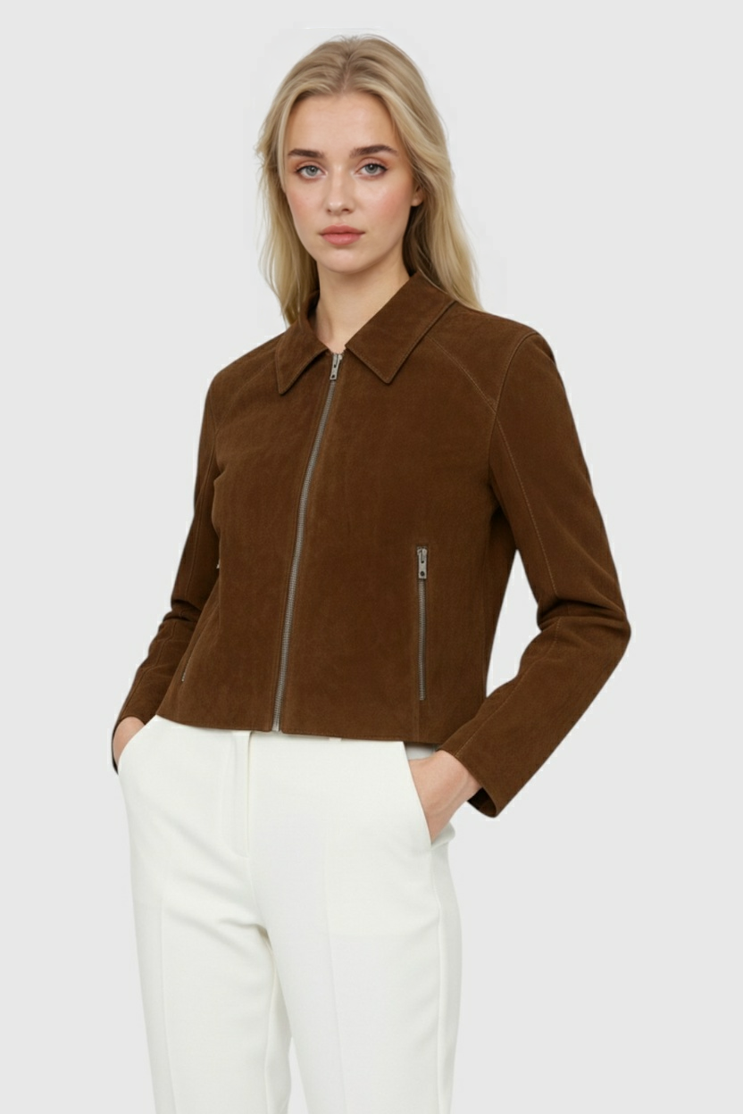 Vintage-Inspired Short Jacket with Comfortable Fit