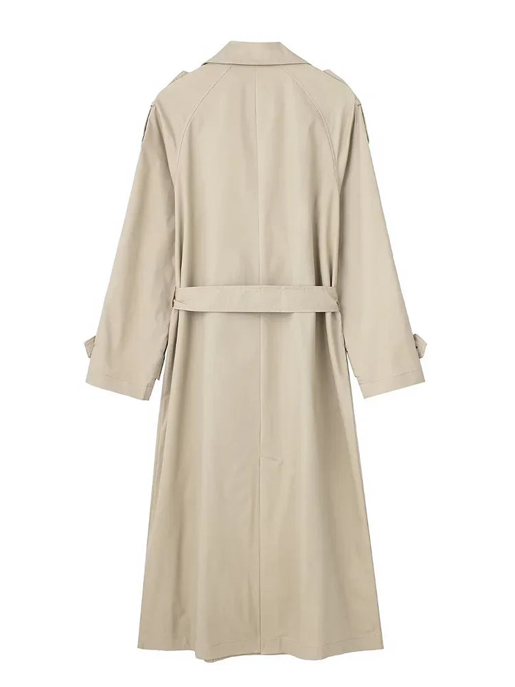 Black Trench Coat Women – Chic Double Breasted Design for Stylish Layering