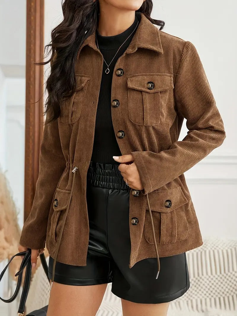 Women's Brown Corduroy Jacket