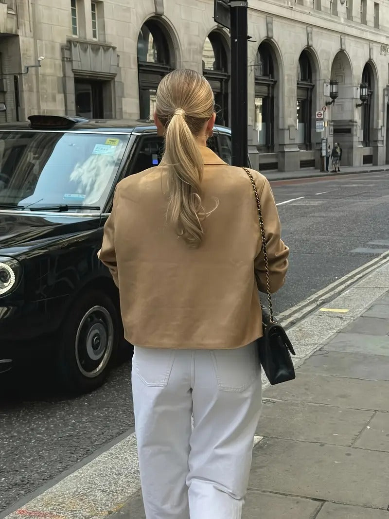 Women's Button-Down Suede Jacket