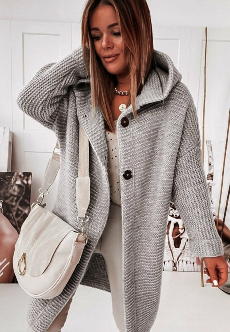 Women's Hooded Oversized Cardigan