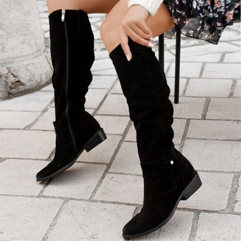 Women's Versatile Flat Knee High Boots