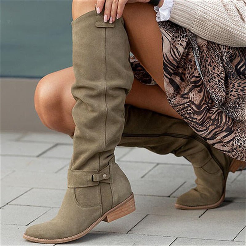 Women's Versatile Flat Knee High Boots