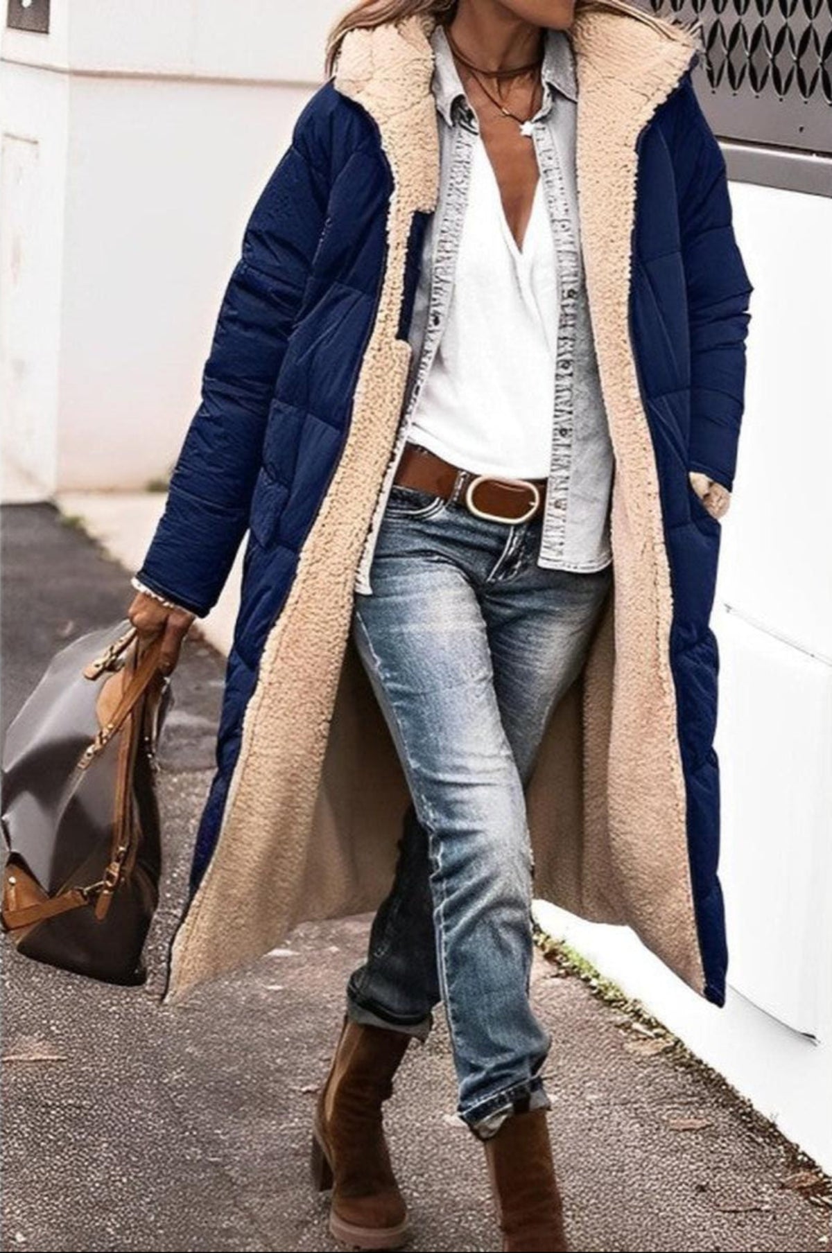 Women's Long Winter Coat Jacket With Hood