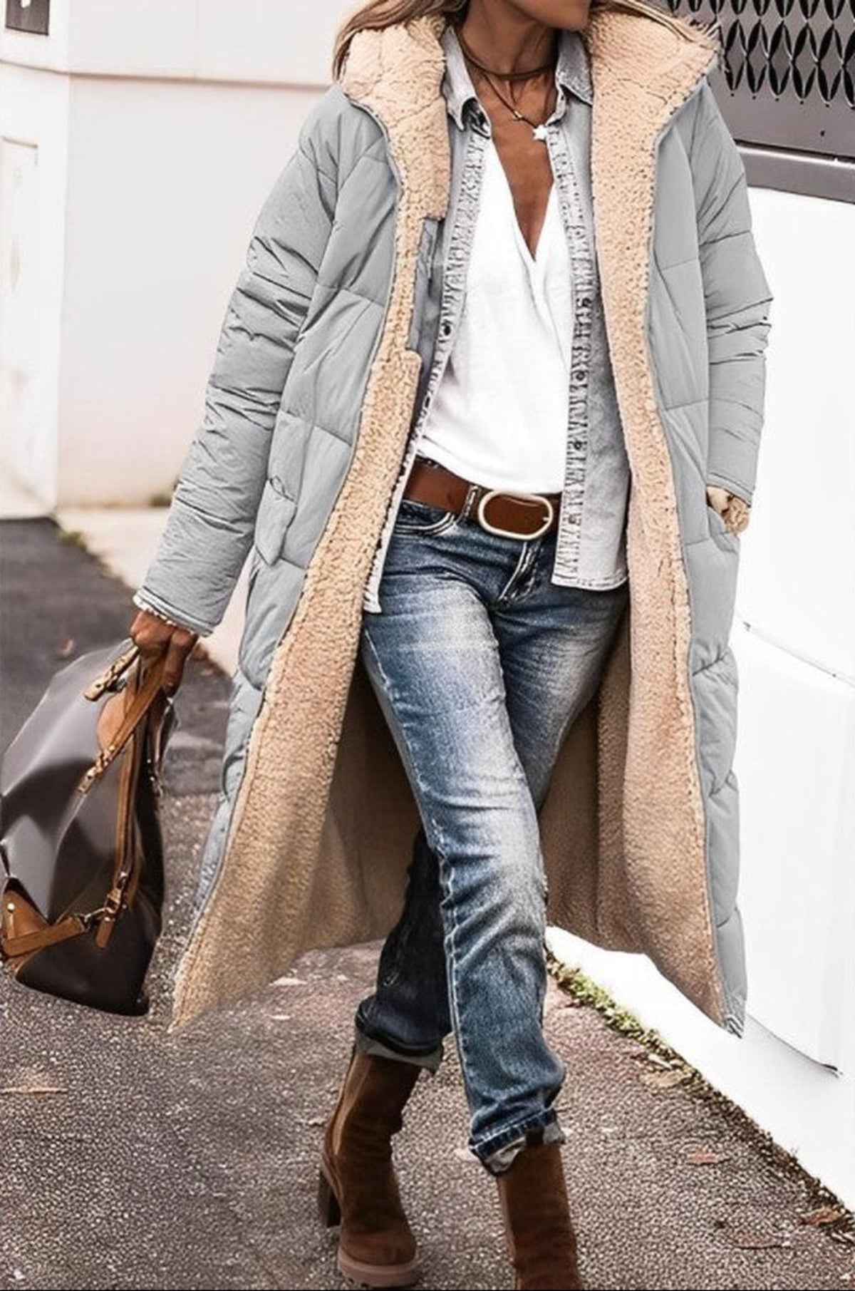 Women's Long Winter Coat Jacket With Hood