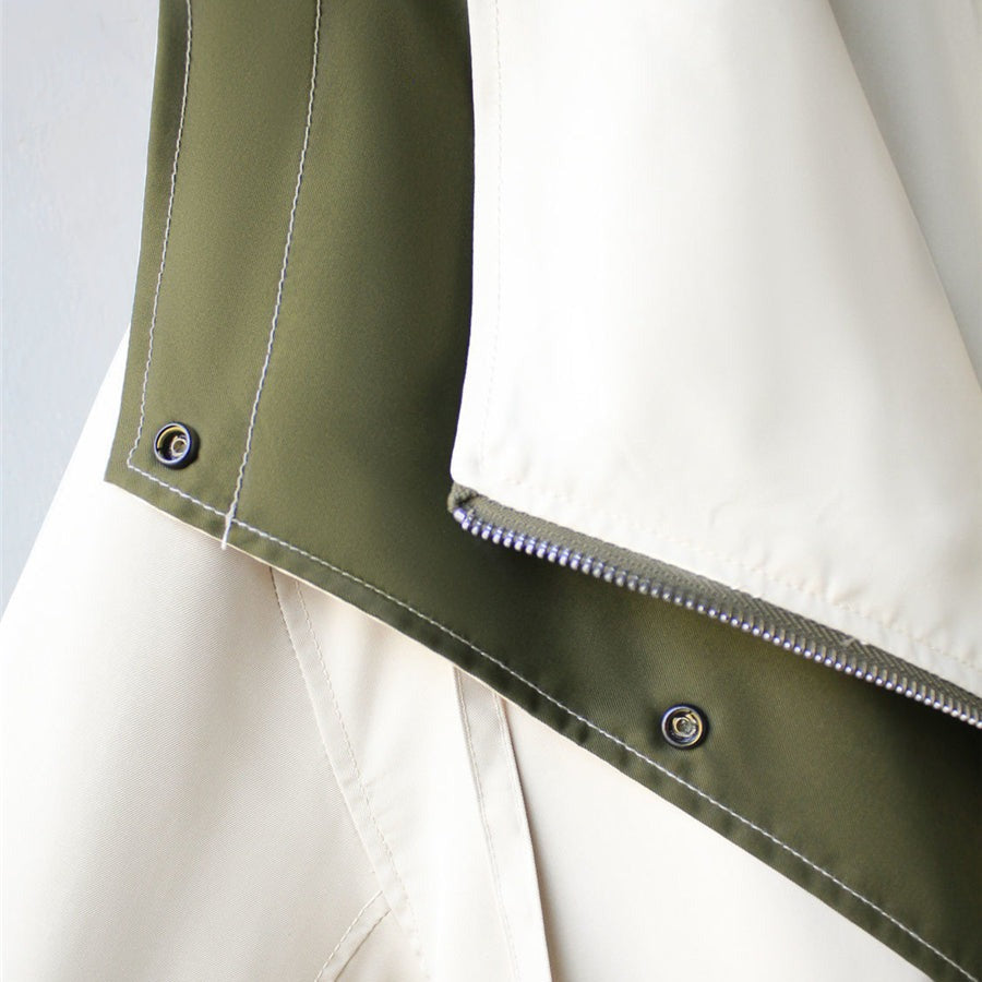 Waterproof Windbreaker Jacket with Layered Hood Design for Women