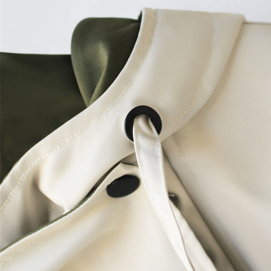 Waterproof Windbreaker Jacket with Layered Hood Design for Women