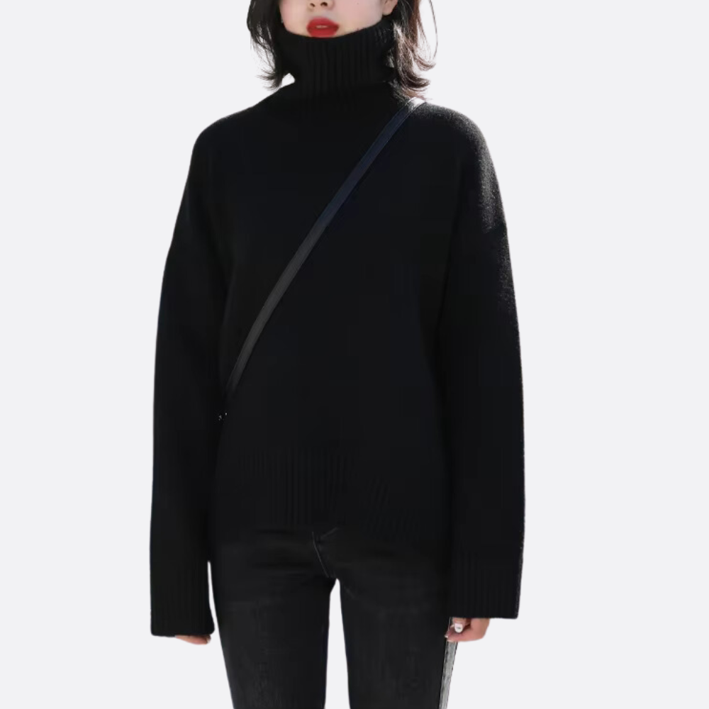 Women's Warm oversized turtleneck sweater