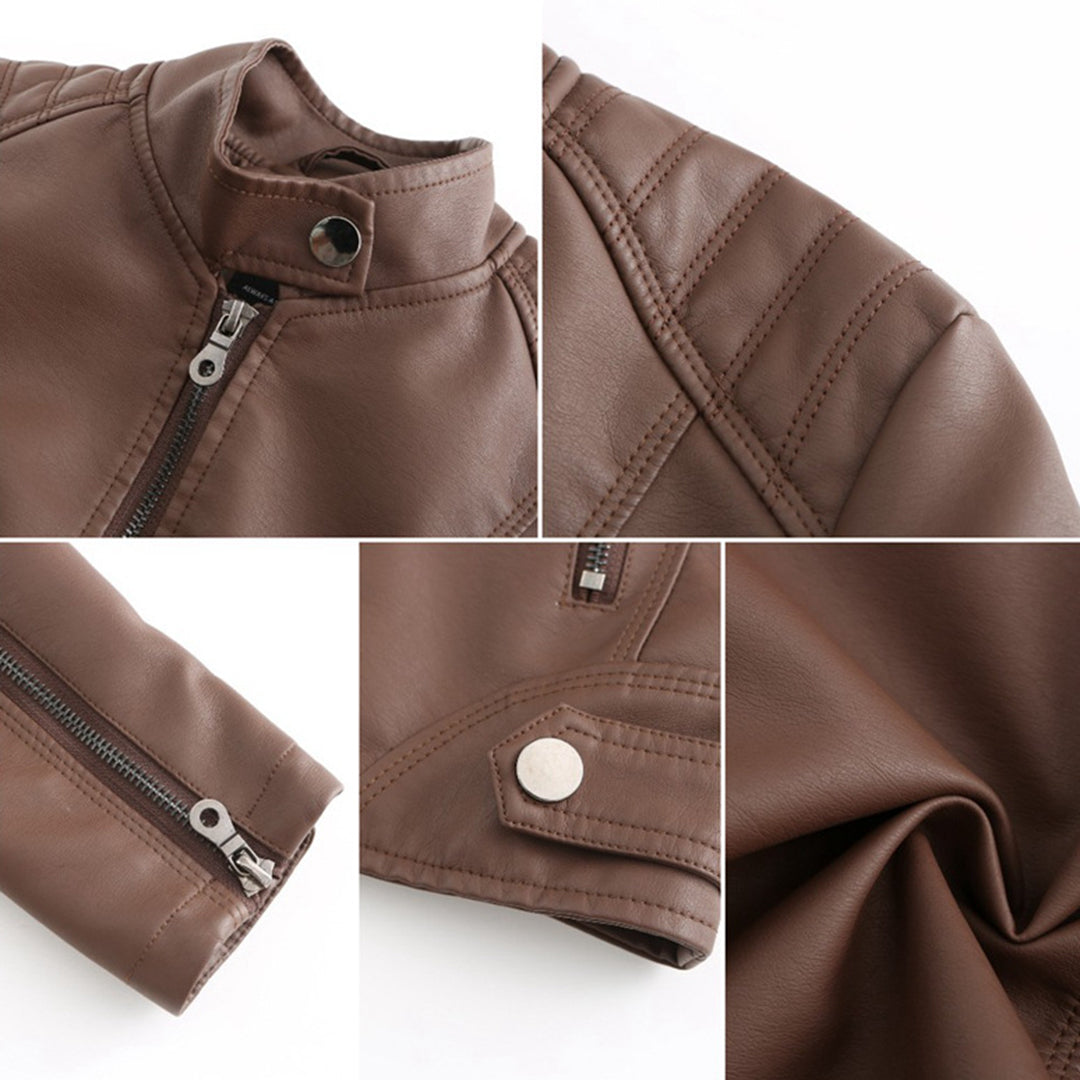 Women's Sleek Modern Tailored Jacket — Structured Long-Sleeve Lapel Blazer Coat