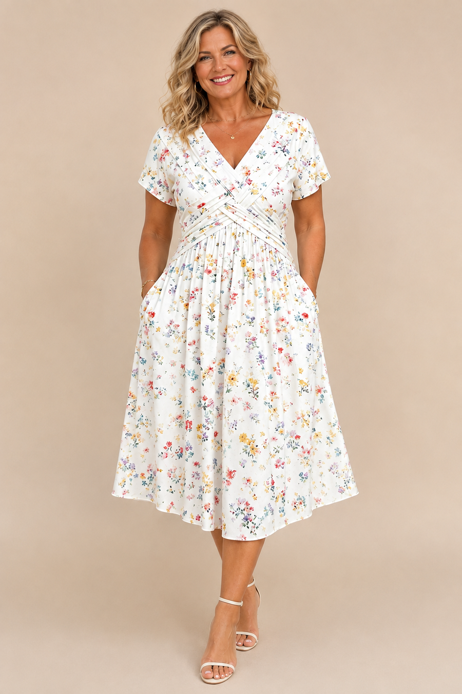 Alina™ Floral Twist Waist Dress