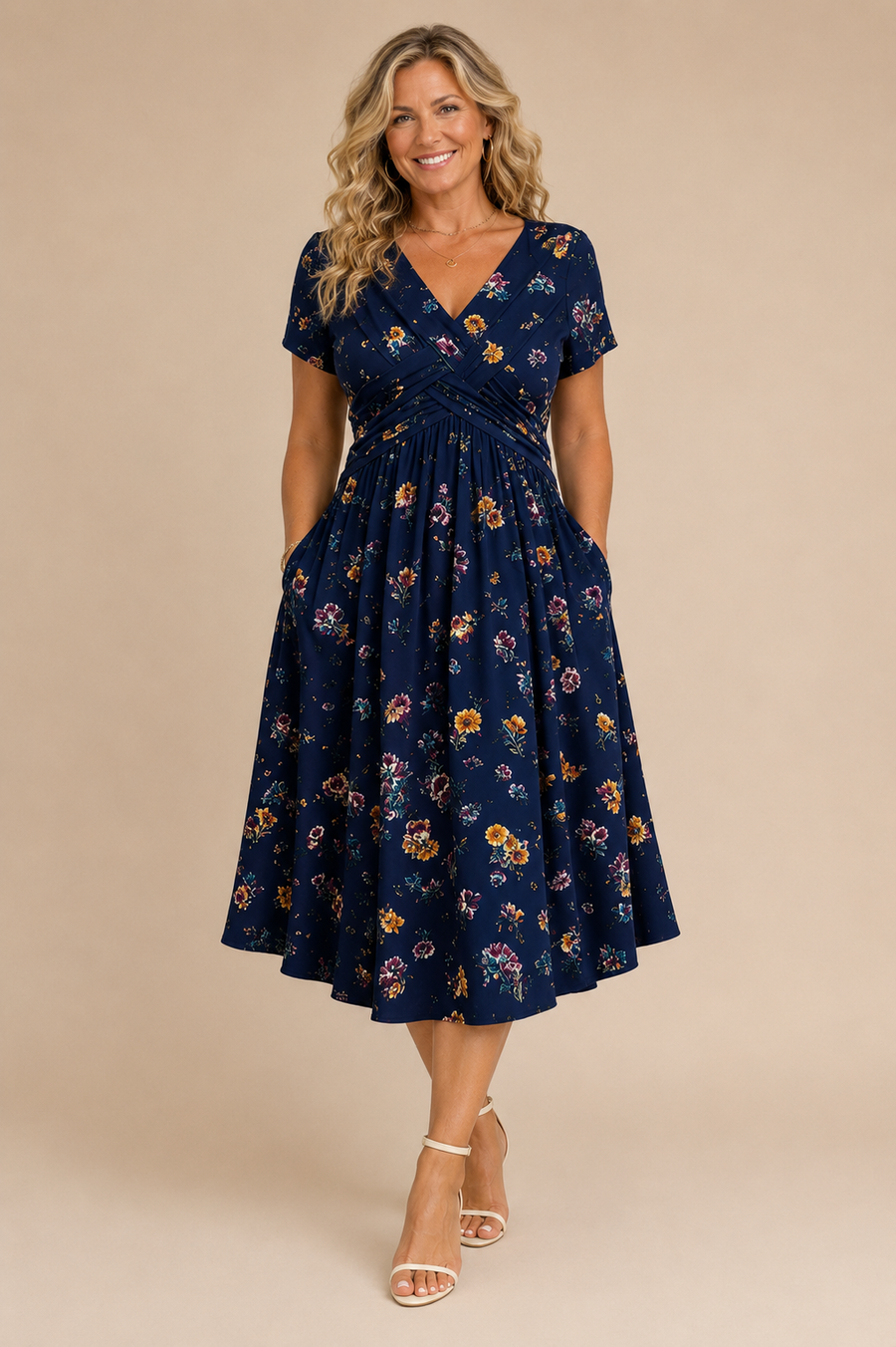 Alina™ Floral Twist Waist Dress