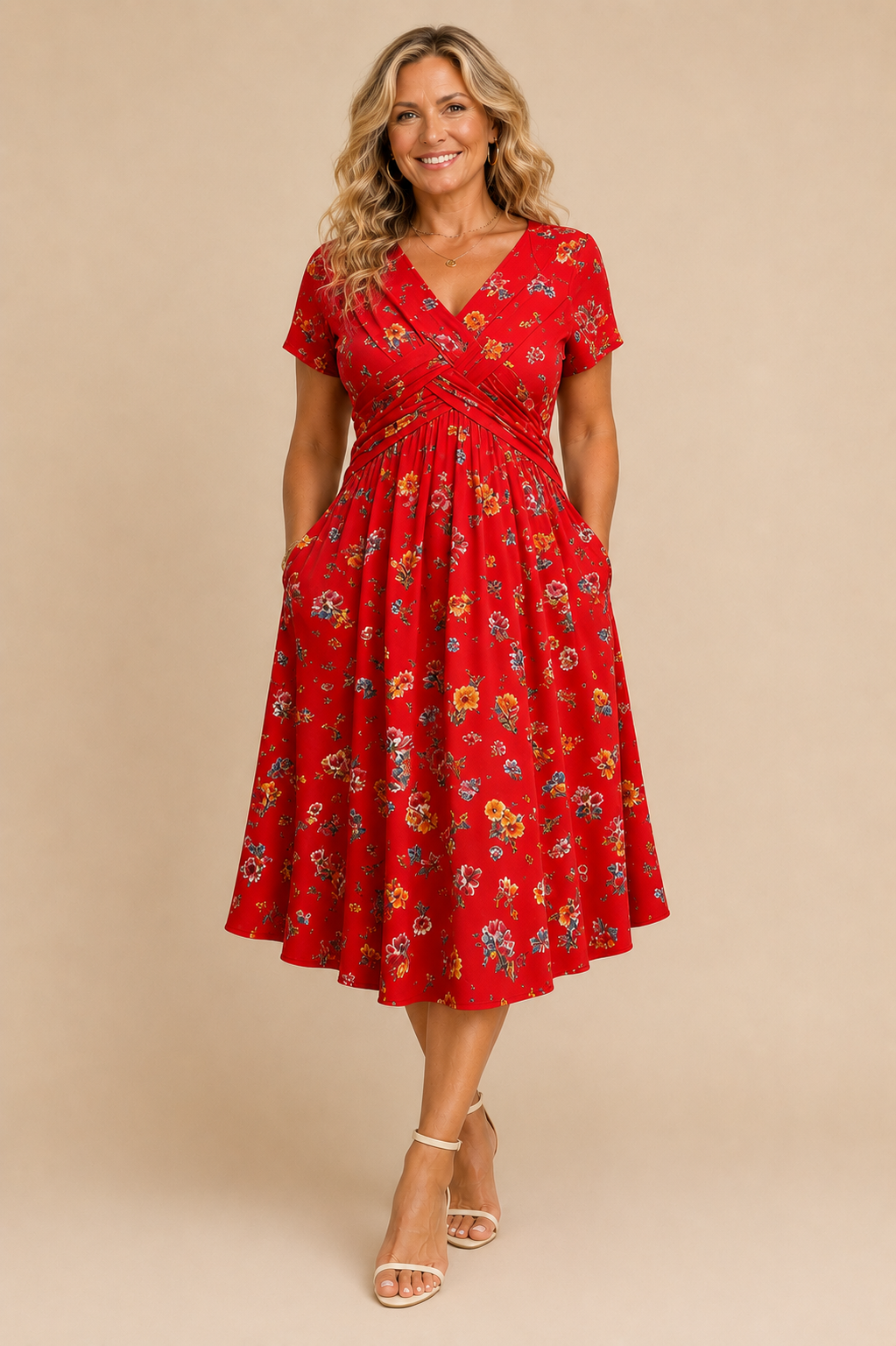 Alina™ Floral Twist Waist Dress