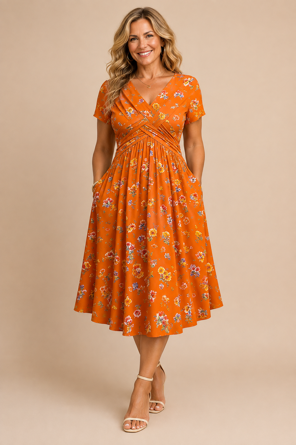 Alina™ Floral Twist Waist Dress