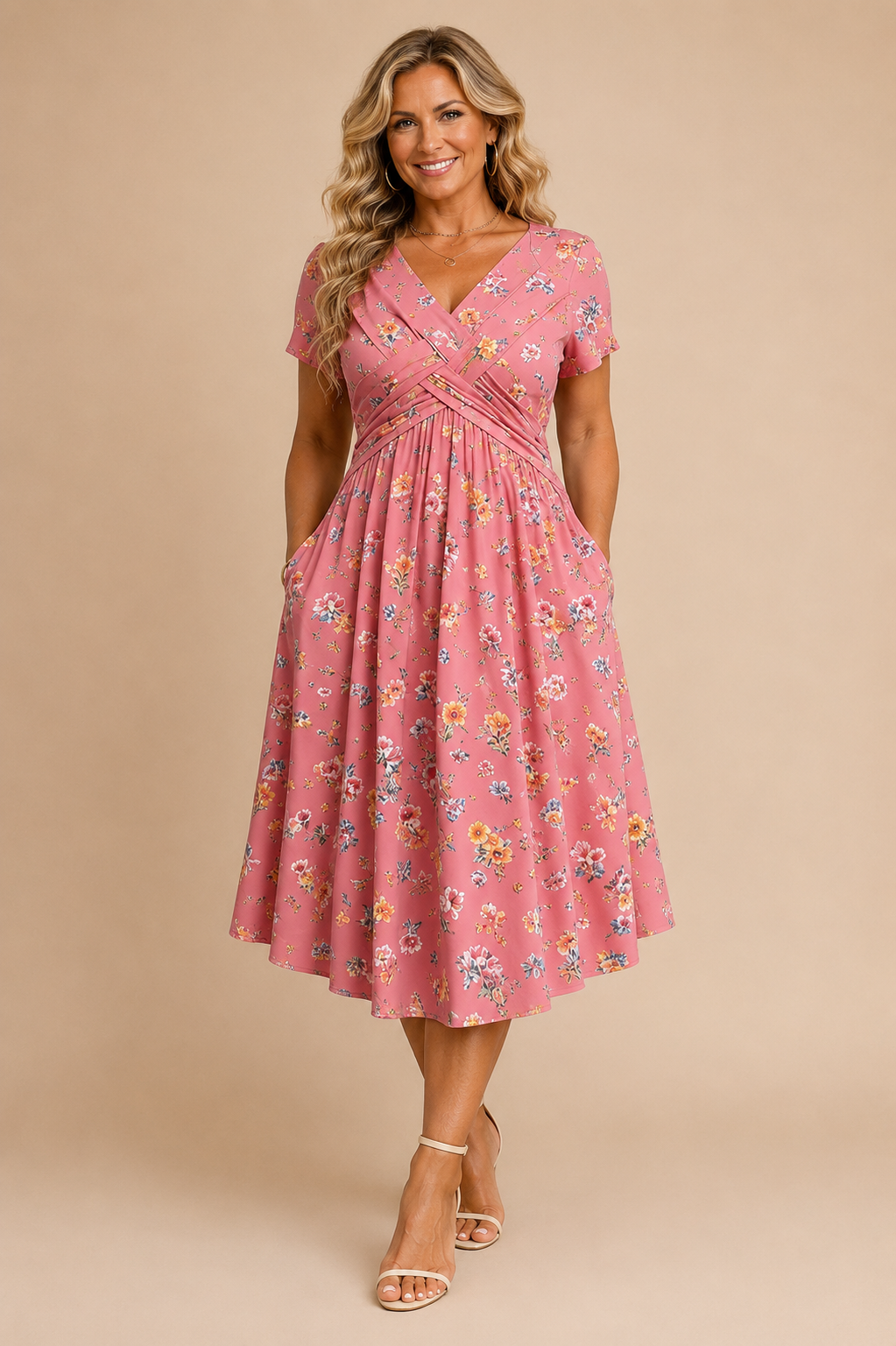 Alina™ Floral Twist Waist Dress