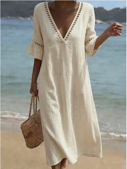 ELARA | Breezy Maxi Dress Flattering Comfort Seaside Style