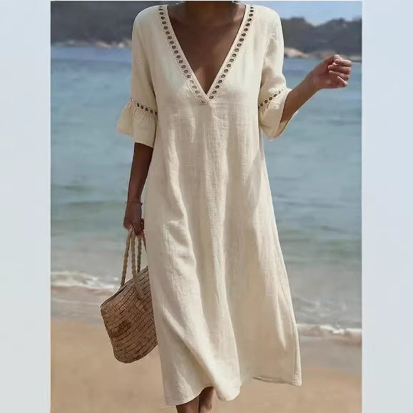 ELARA | Breezy Maxi Dress Flattering Comfort Seaside Style