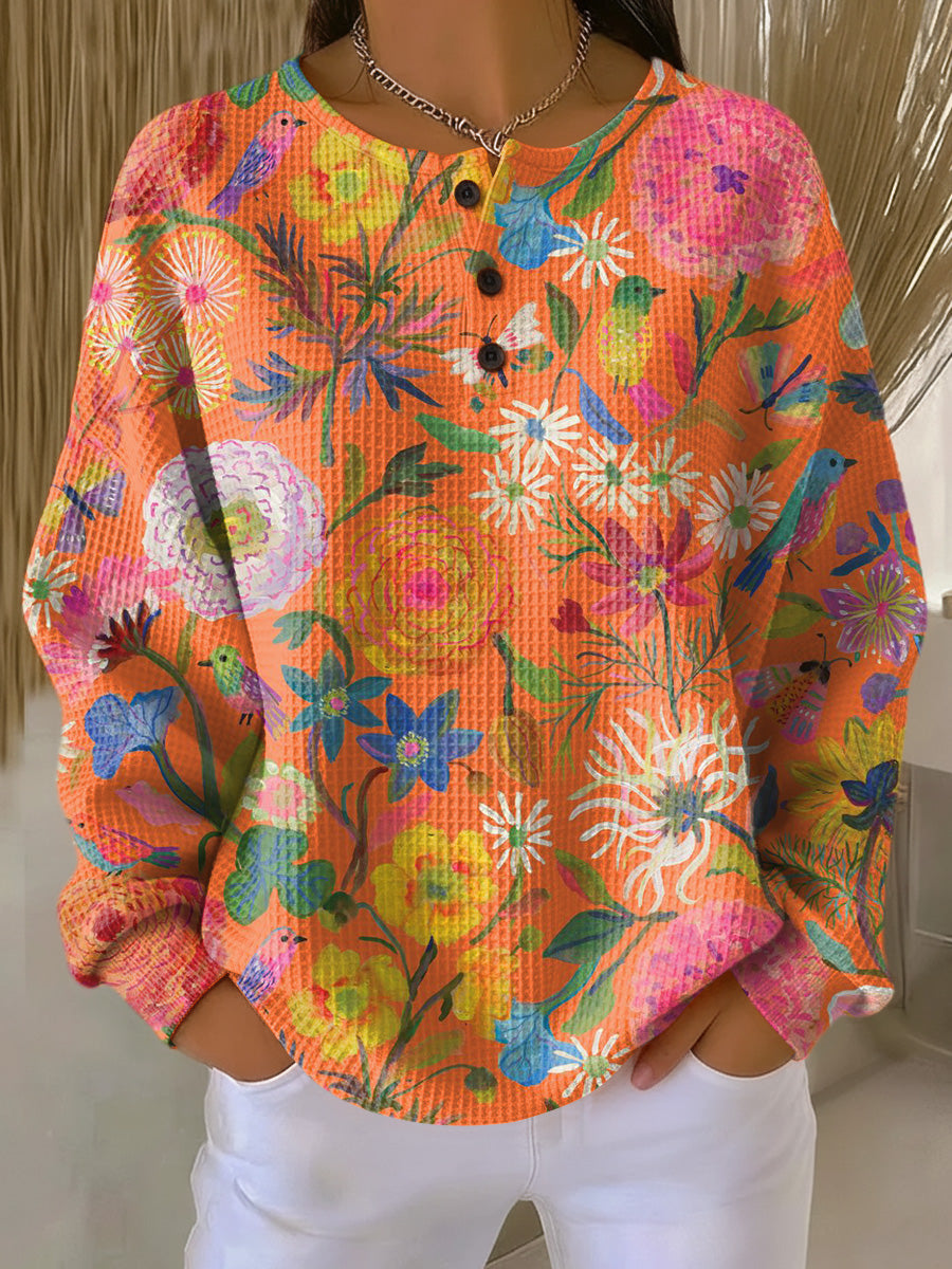 Freja | Sweater with Colorful Floral Print