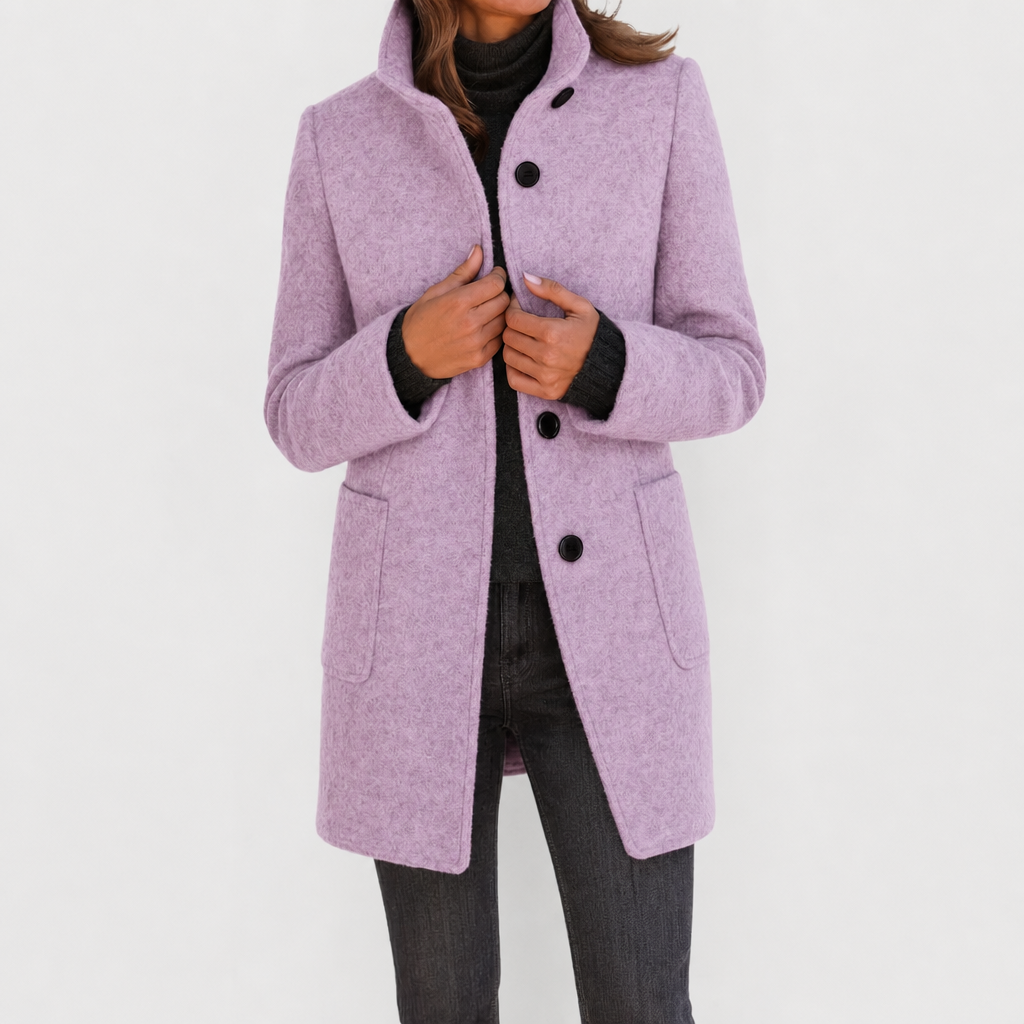 Eleonora | Button-Front Tailored Midi Coat