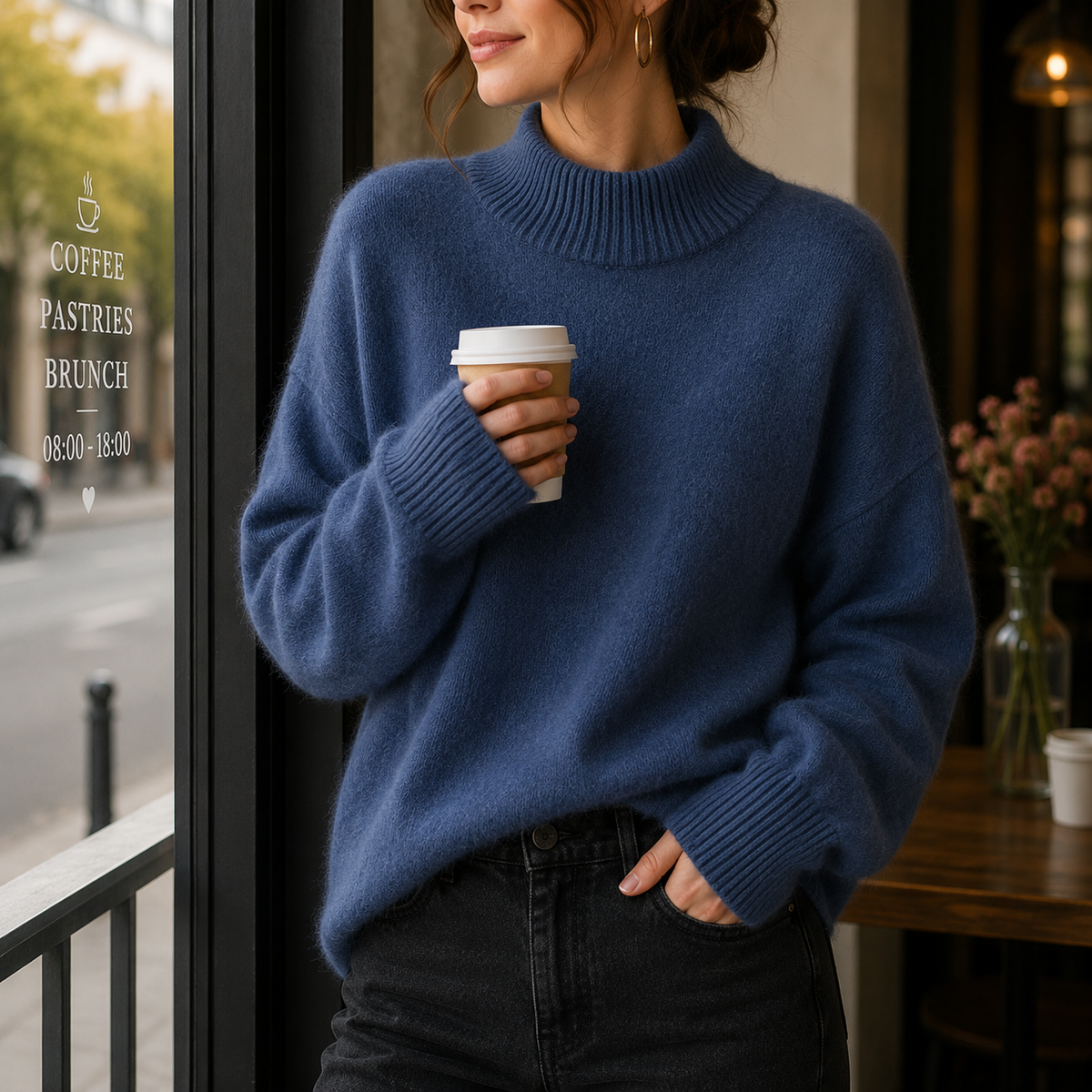 Miley - Oversized Womens Turtleneck Sweater
