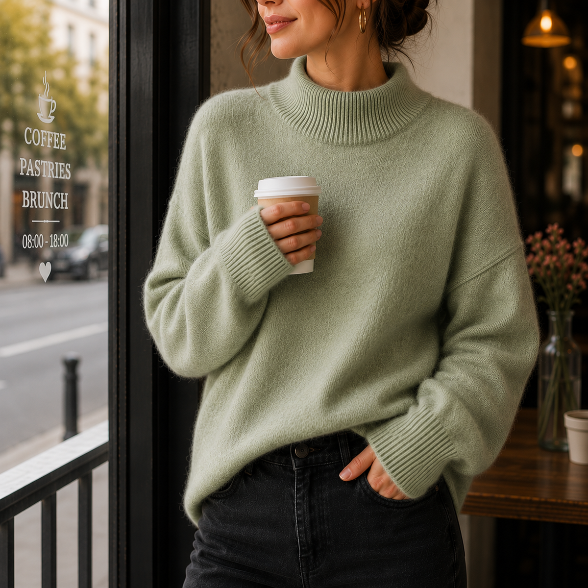 Miley - Oversized Womens Turtleneck Sweater