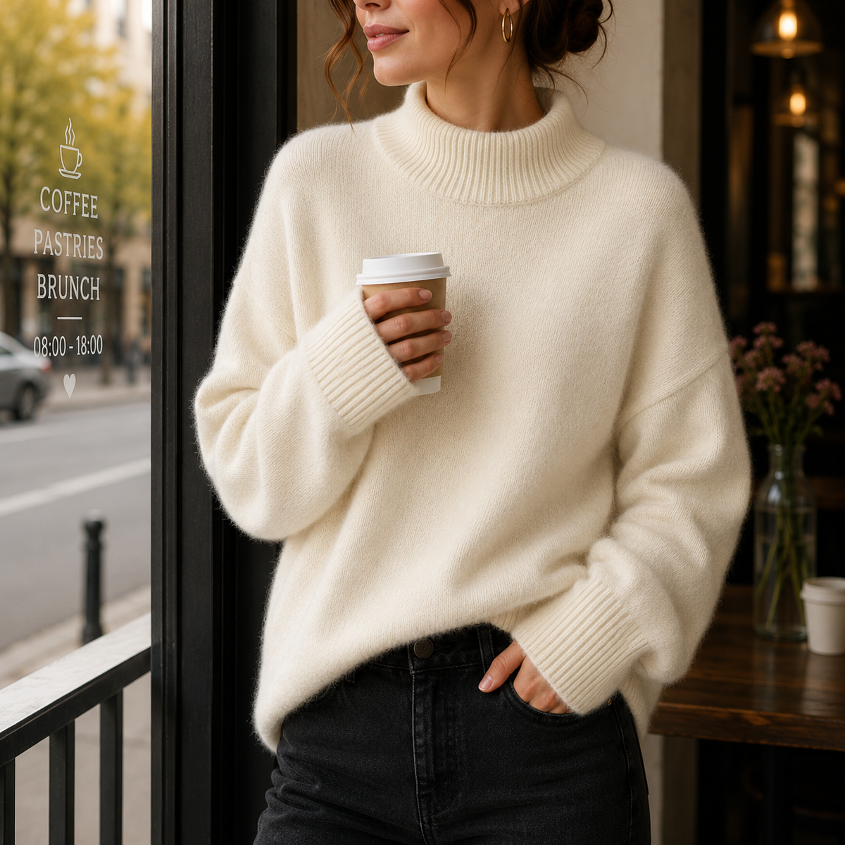 Miley - Oversized Womens Turtleneck Sweater