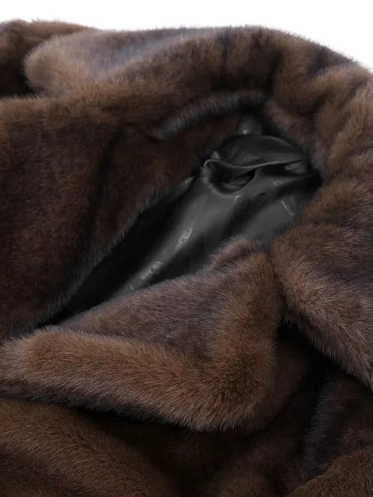 Women's Long Faux Fur Winter Coat