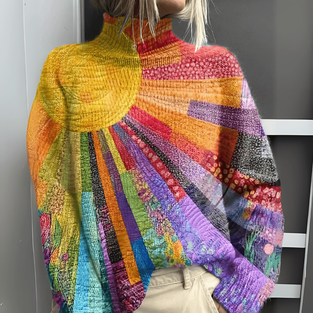 SOLÈNE | Elegant High Neck Sweater for a Refined Look